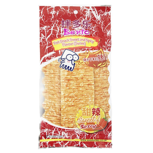 Bento Fish Snack (Sweet & Spicy) 20g/泰國 Bento 魷魚片小食 (紅標 – 甜辣) 20g