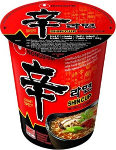 Nong Shim Spicy Shin Cup Noodle Soup 68g/農心辛辣杯麵 68g
