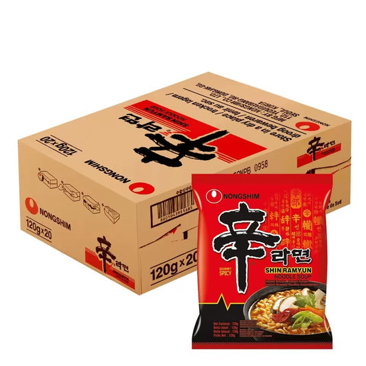 Nongshim Shin Rayun Instant Noodles 120g (1 箱 20包 / 辛辣麵 120g (1 box of 20)