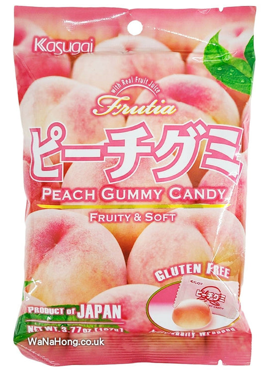 Kasugai 100 Fruits Gummy - Peach 107g/春日井 白桃味軟糖 107g