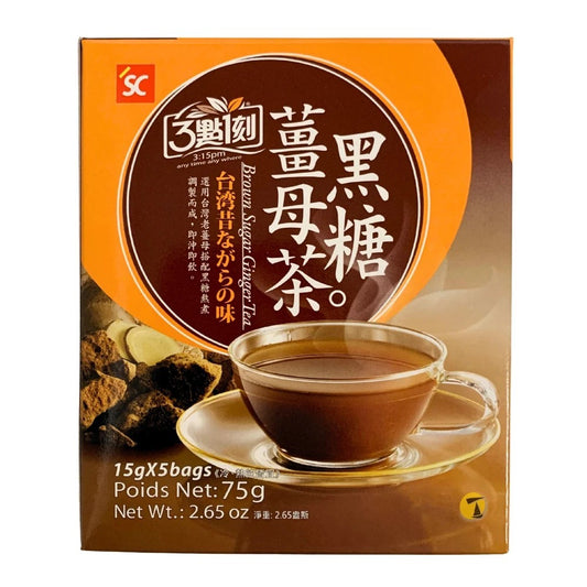 Taiwan Brown Sugar Ginger Tea 15g x 5/台灣 三點一刻 黑糖薑母茶 (15g × 5包)