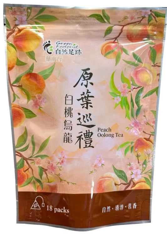 Green Footprint Peach Oolong Tea (18 Tea Bags) 50.4g/自然足跡 白桃烏龍 茶包 (18入) 50.4g