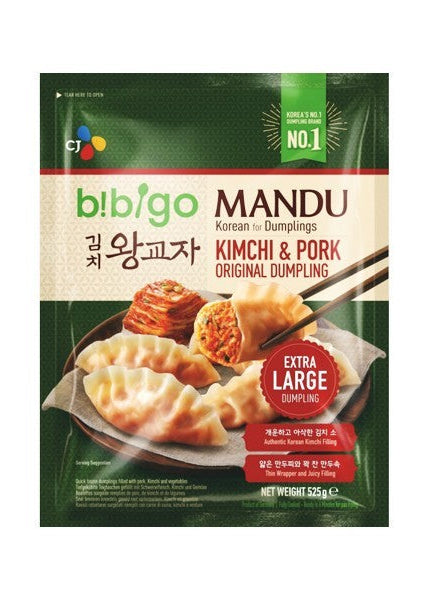 Bibigo kimchi & pork original dumpling 525g/必品閣韓國泡菜猪肉餃 525克