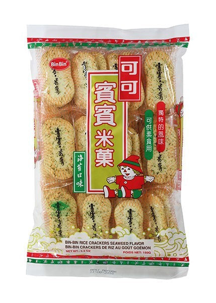 Bin Bin - Rice Cracker Seaweed 150g/賓賓 - 米菓 海苔風味 150g