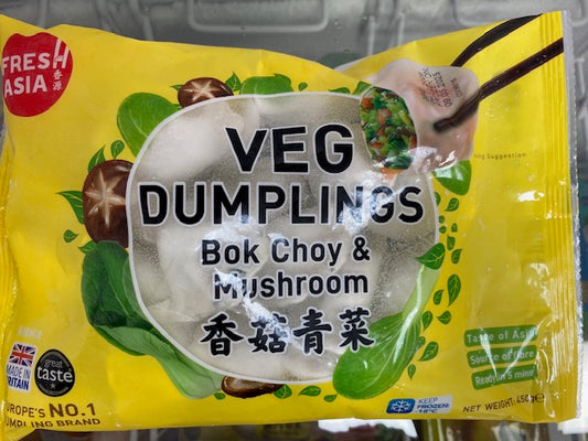 FRESHASIA Bok Choy & Mushroom Dumplings 450g/香源香菇青菜水饺 450g