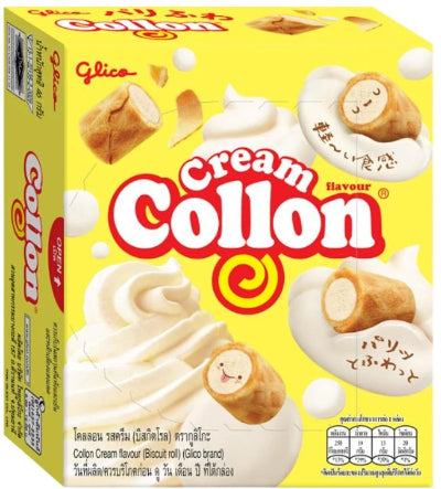 GLICO- Collon Biscuit Roll [Cream] 41g GLICO- Collon/泰國版夾心卷餅 [忌廉] 41g