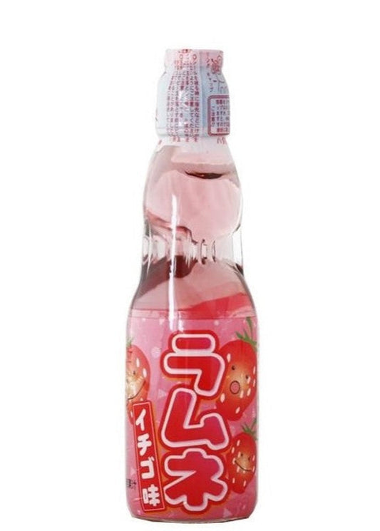 Hatakosen Bottle Ramune - Strawberry 200ml/Hatakosen 日本波子彈珠汽水 (草莓味) 200mL