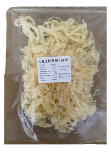 Hokkaido Shredded Squid (Spicy) - 3.5 oz / 北海道魷魚絲(辣味) - 3.5 oz