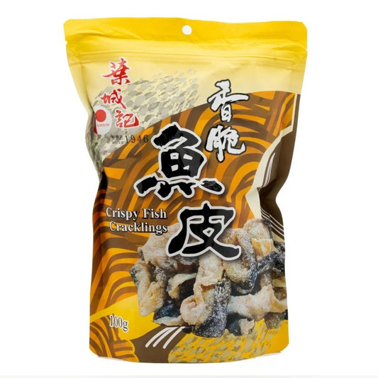 Ip Shing Kee Crispy Fish Cracklings 100g/葉城記 香脆魚皮 (大包裝) 100g