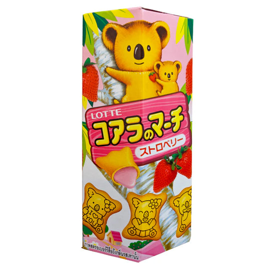 LOTTE- Koala March Biscuits [Strawberry] 48g -JAP Edition/樂天-熊仔餅士多啤梨味48g -日版