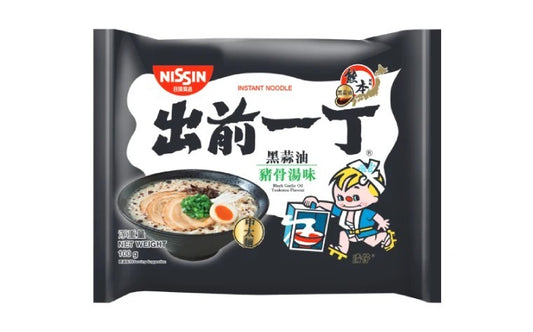 NISSIN- Demae Iccho Instant Noodles [Black Garlic Oil Tonkotsu Flavour]/港版出前一丁- 湯麵[黑蒜油豬骨湯味]