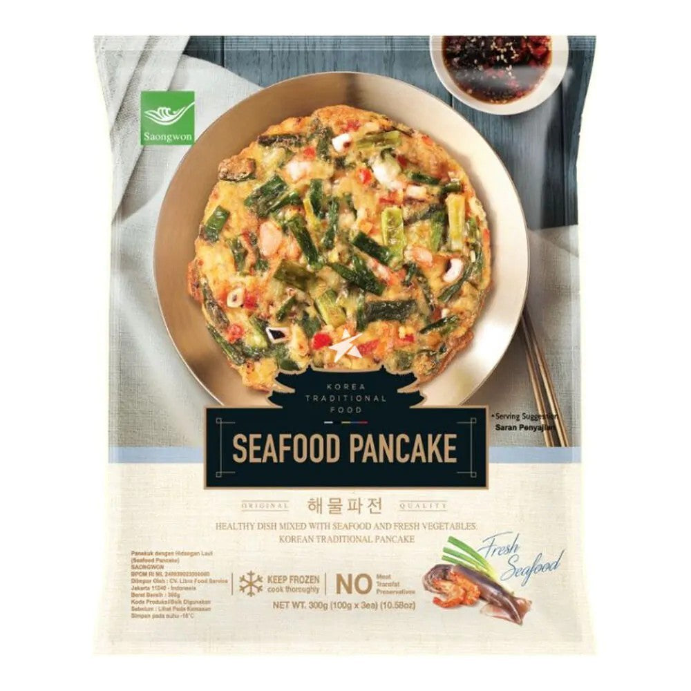 Saongwon Seafood Pancake (100g3 Pieces) 300g/司饔院韓式海鮮煎餅 (100g3 Pieces) 300g