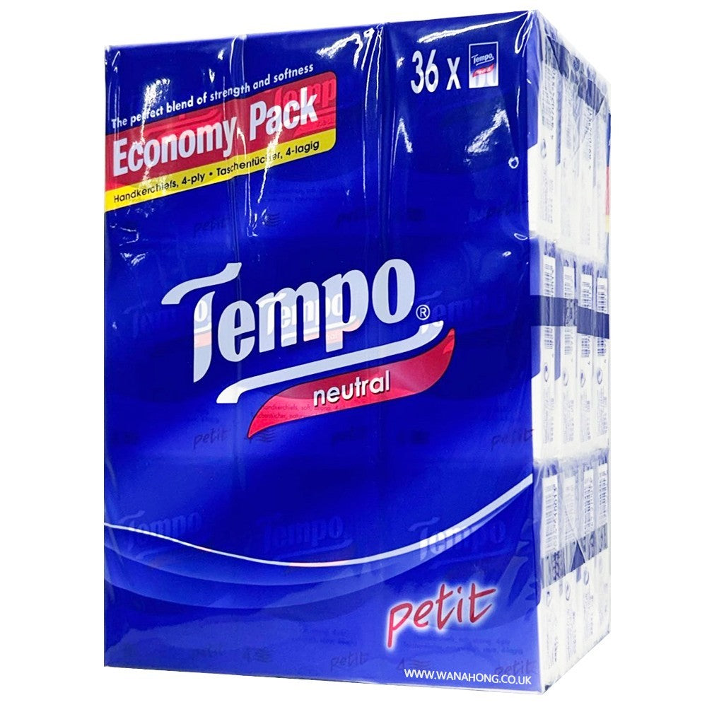 Tempo Napkin Tissue Paper – Neutral (36pc)/Tempo 紙巾 [原味] (36小包)