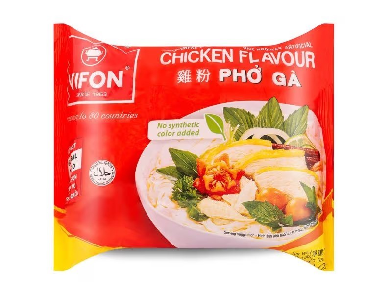 Vifon Vietnamese Style Instant Rice Noodle (Chicken Flavour) Pack of 4/越南 肉味河粉 (4包裝)