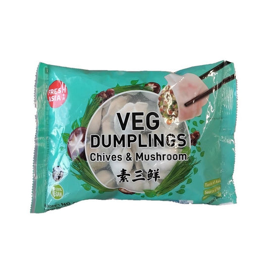 Fresh Asia Chive & Mushroom dumplings 450g/香源素三鮮餃 (14粒）