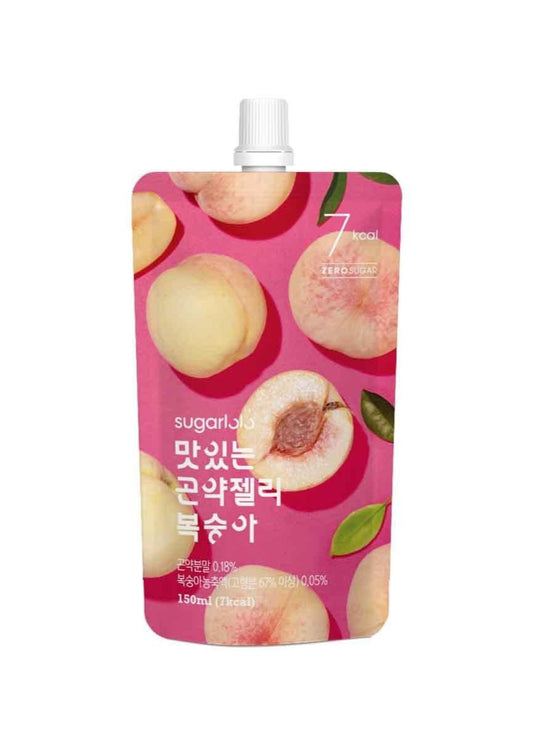 Sugarlolo Konjac Jelly (Peach Flavour) 150g/Sugarlolo 袋裝低卡 蒟蒻飲品 (水蜜桃味) 150g